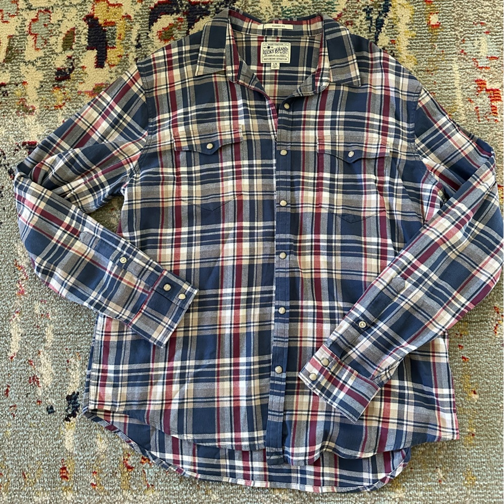 Lucky Brand Classic Fit Plaid Button Down